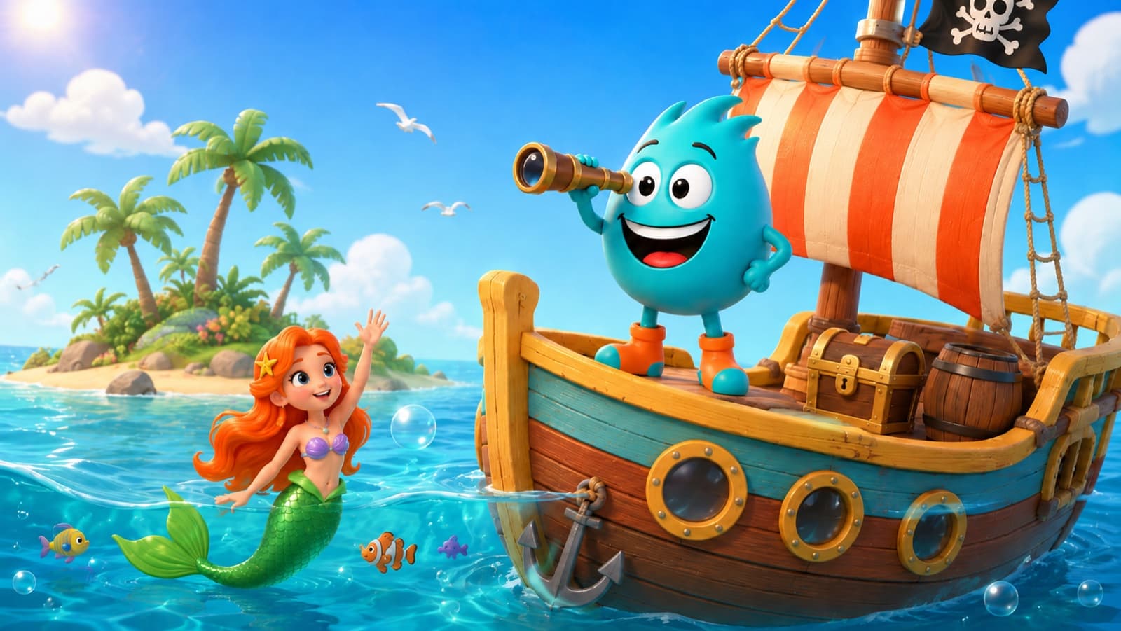 Under-the-Sea Princesses & Pirates Cotton Candy Tea Party at Pikopye's Town