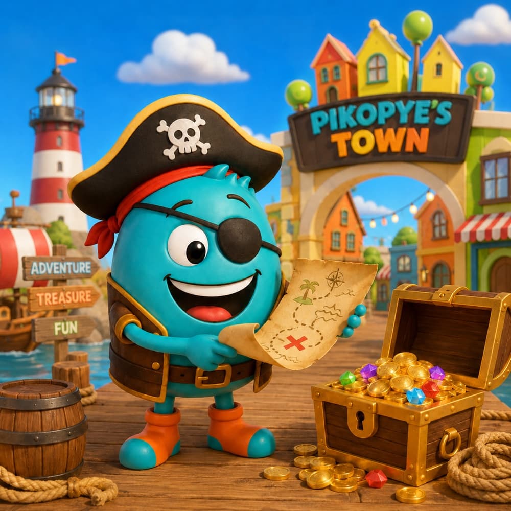 Pikopye on a pirate treasure hunt