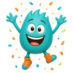 Piko mascot celebrating